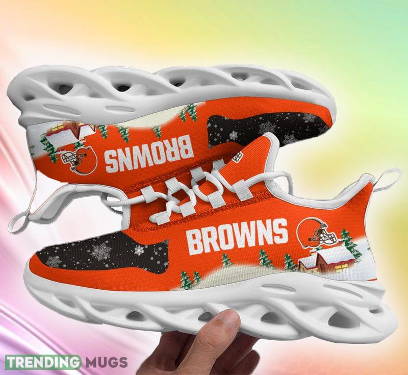 Cleveland Browns Print Exotic Ugly Christmas Snow Flowers Orange Color Sneakers Max Soul Shoes For Fans Gift - Cleveland Browns Christmas Orangle Sneakers Max Soul Shoes For Men And Women Gift Cleveland Browns Print Exotic Ugly Christmas Snow Flowers Orange Color Sneakers Max Soul Shoes For Fans Gift - Cleveland Browns Christmas Orangle Sneakers Max Soul Shoes For Men And Women Gift