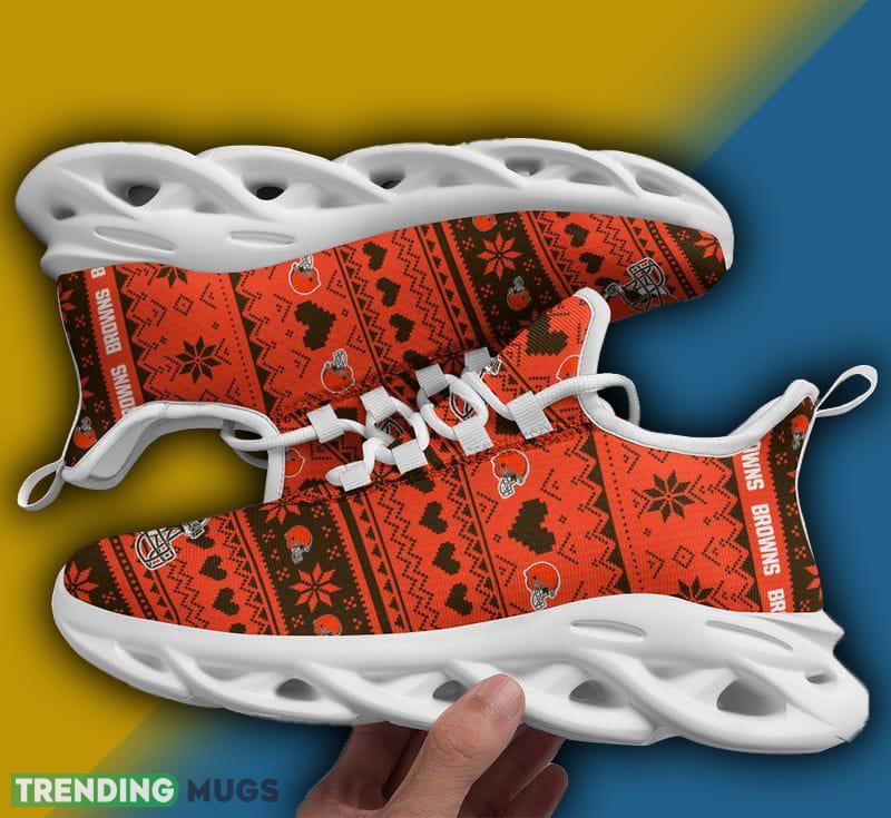 Cleveland Browns X-max Patterns Max Soul Shoes Insignia Christmas Sneakers - Cleveland Browns X-max Patterns Max Soul Shoes Christmas Sneakers Photo 1