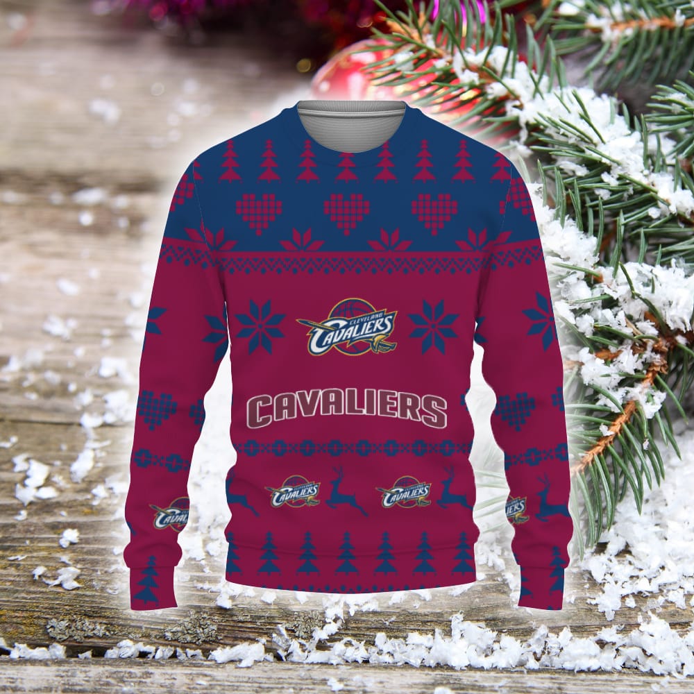 Cleveland Cavaliers Merry Christmas Tree Christmas Sweater Unisex Sweatshirt For Fans Gift Holiday Christmas 3D Sweater Cleveland Cavaliers Merry Christmas Tree Christmas Sweater Unisex Sweatshirt For Fans Gift Holiday Christmas 3D Sweater