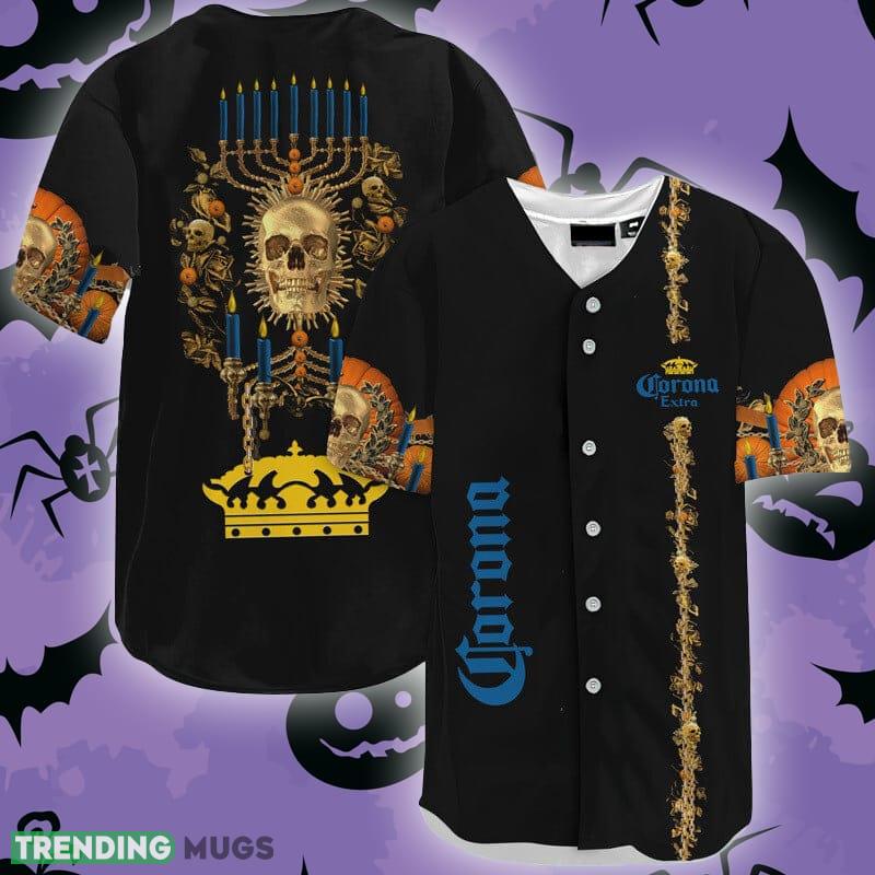 Corona Extra Golden Skull And Pumpkin Baseball Jersey Shirt - Corona Extra Golden Skull And Pumpkin Baseball Jersey Shirt Corona Extra Golden Skull And Pumpkin Baseball Jersey Shirt - Corona Extra Golden Skull And Pumpkin Baseball Jersey Shirt