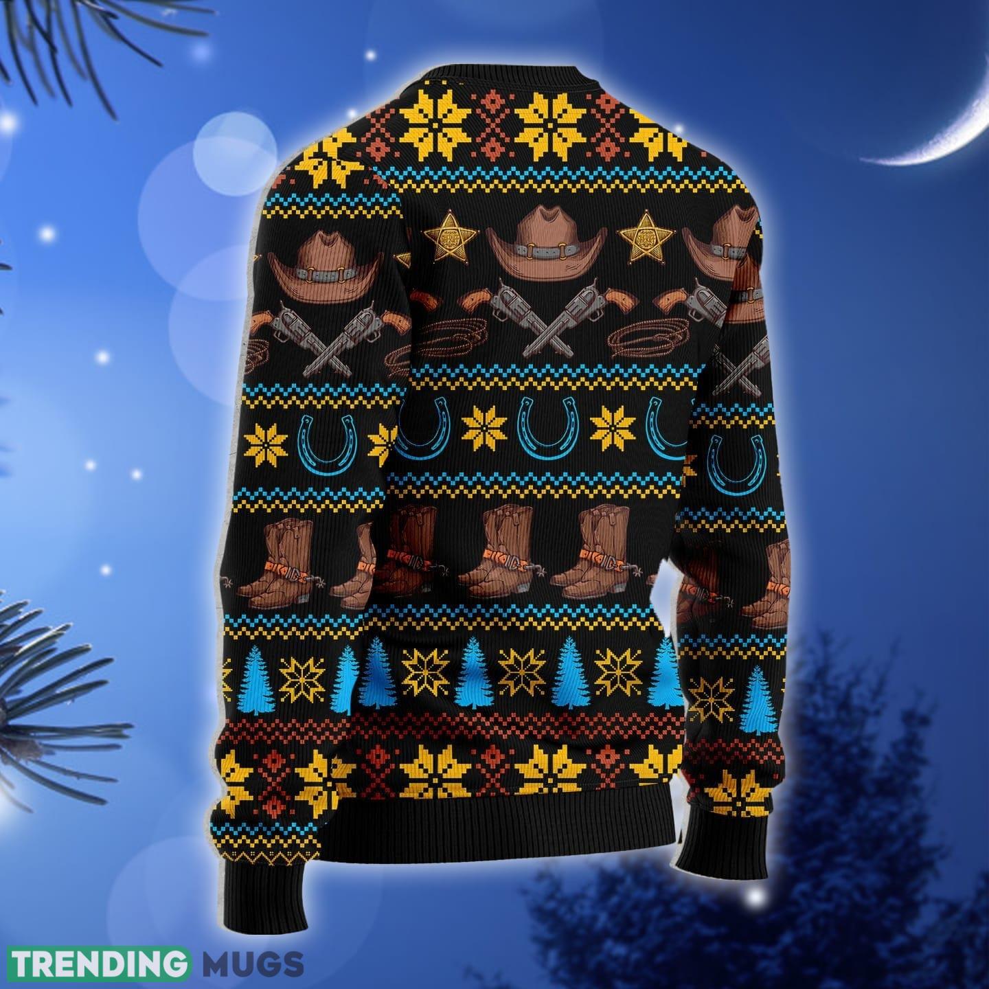 Cowboy Merry Ugly Christmas Sweater Gift Men Women 3D Sweater Cowboy Merry Ugly Christmas Sweater Gift Men Women 3D Sweater