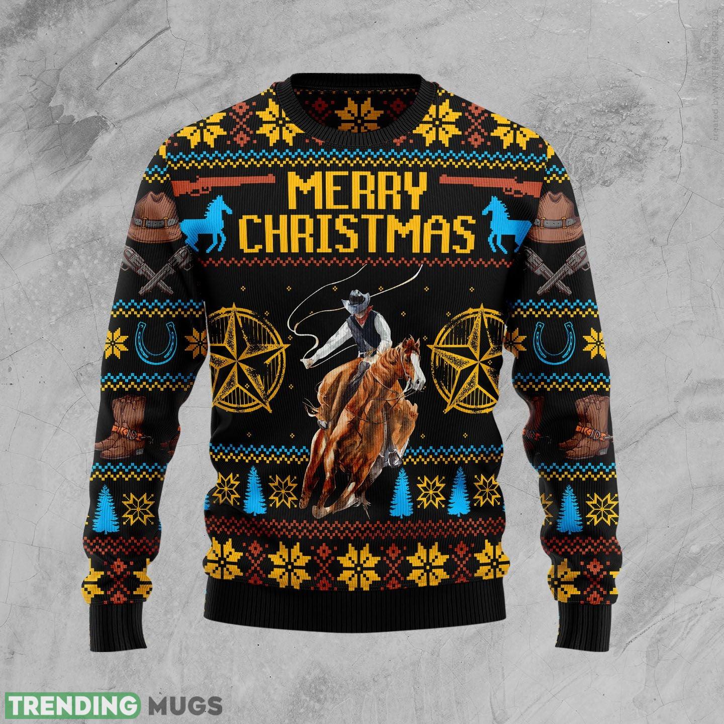 Cowboy Merry Ugly Christmas Sweater Gift Men Women - Cowboy Merry Ugly Christmas Sweater Gift Men Women_1 Cowboy Merry Ugly Christmas Sweater Gift Men Women - Cowboy Merry Ugly Christmas Sweater Gift Men Women_1