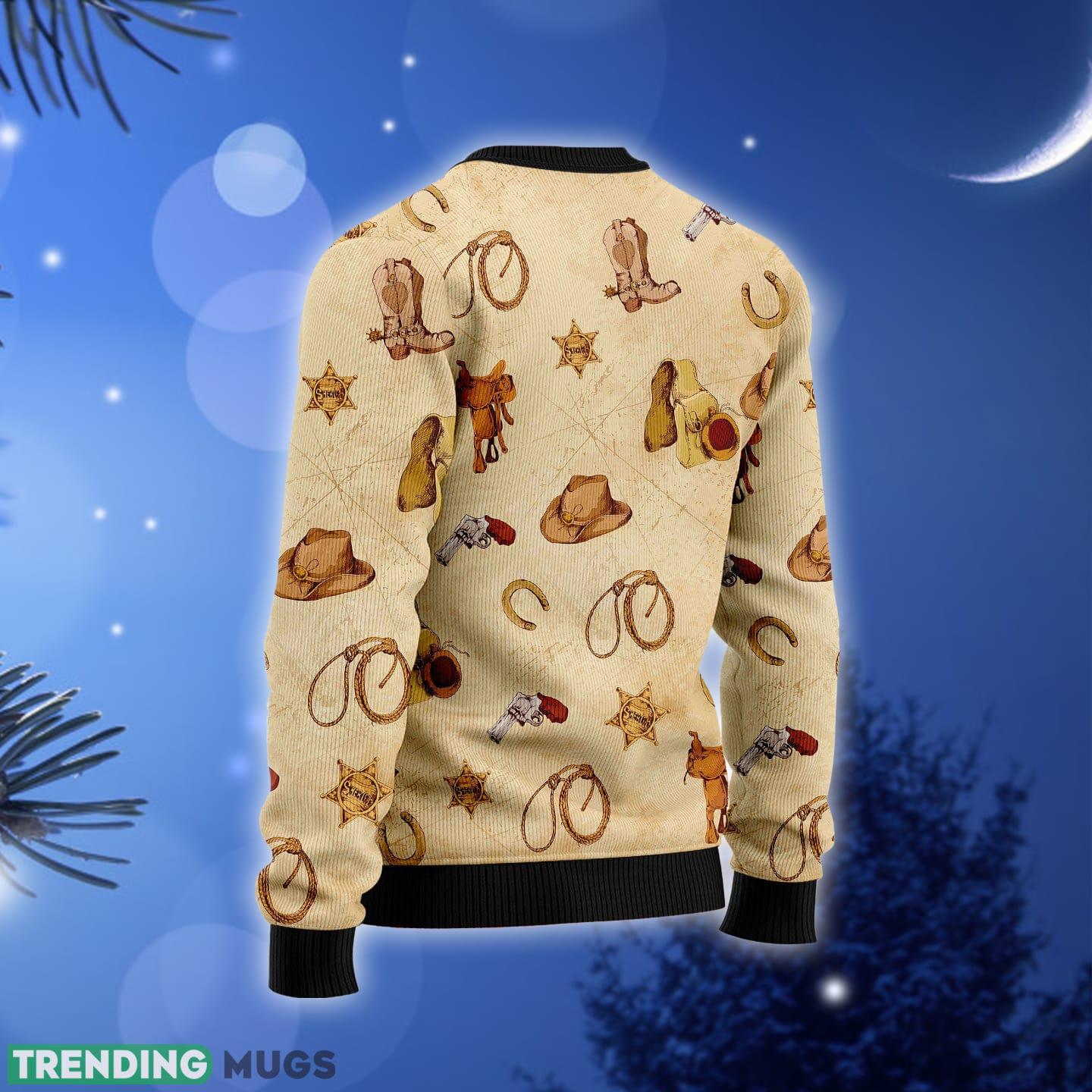 Cowboy Tiger Ugly Christmas Sweater Gift Men Women 3D Sweater Cowboy Tiger Ugly Christmas Sweater Gift Men Women 3D Sweater