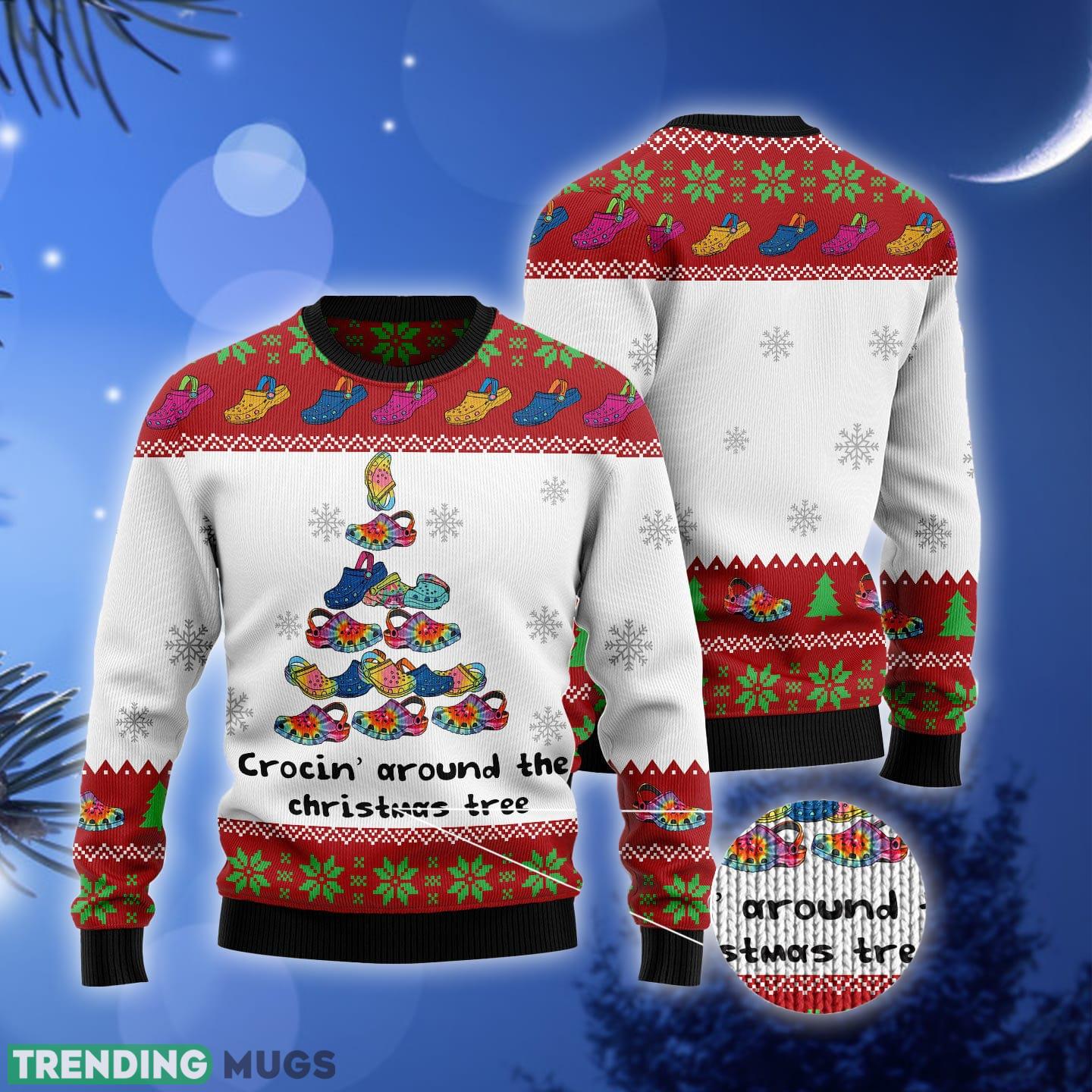 Crocin‘ Around The Ugly Christmas Sweater Gift Men Women 3D Sweater Crocin‘ Around The Ugly Christmas Sweater Gift Men Women 3D Sweater