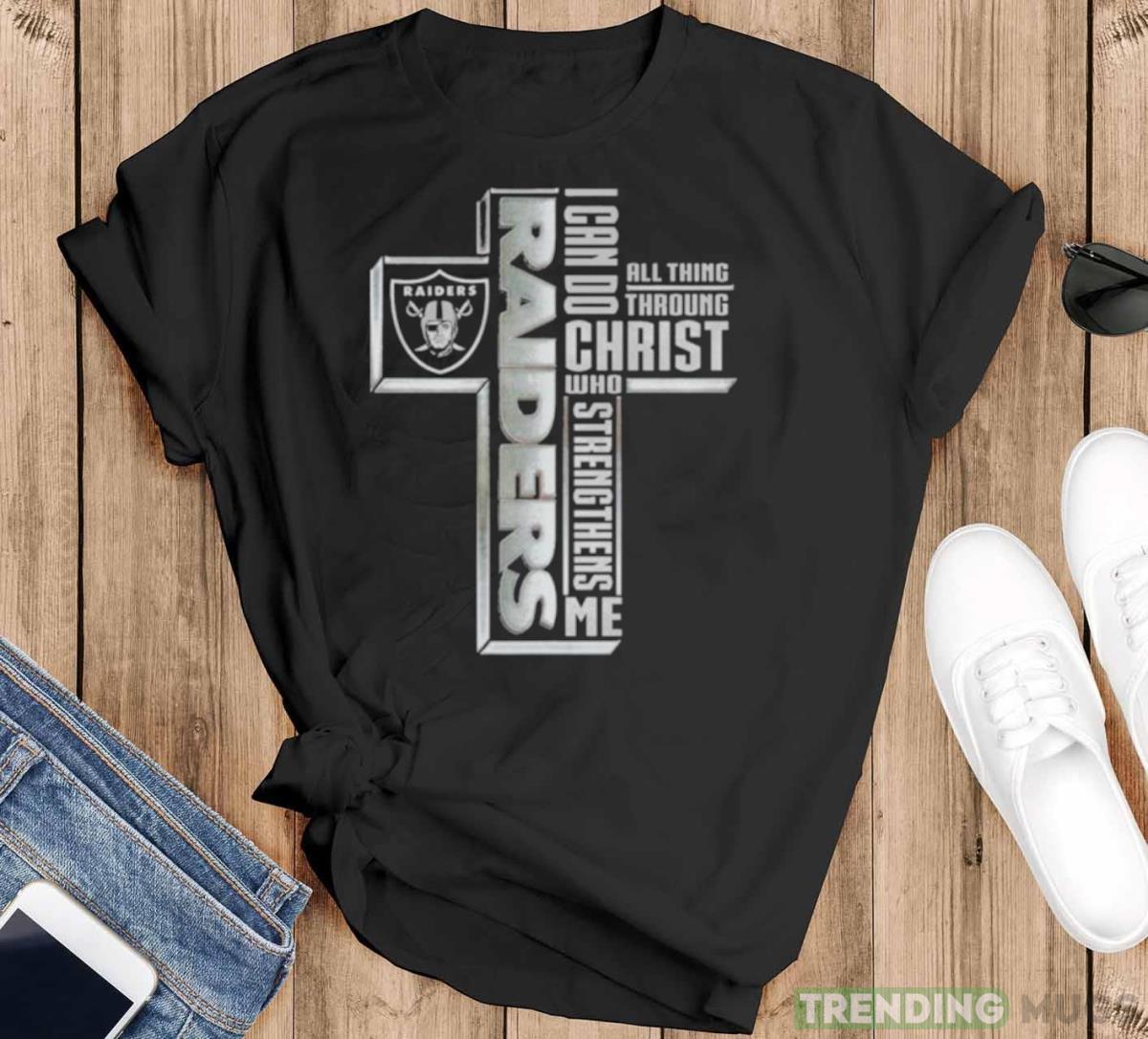 Cross Las Vegas Raiders I Can Do All Things through Christ Who Strengthens Me 2023 shirt - Black T-Shirt Cross Las Vegas Raiders I Can Do All Things through Christ Who Strengthens Me 2023 shirt - Black T-Shirt