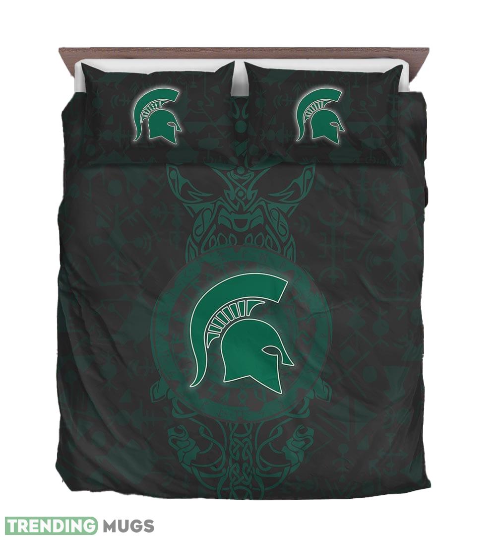 Custom Name Michigan State Spartans The Helm of Awe 3D Quilt Sets Full Size Bedding Quilt Set Custom Name Michigan State Spartans The Helm of Awe 3D Quilt Sets Full Size Bedding Quilt Set