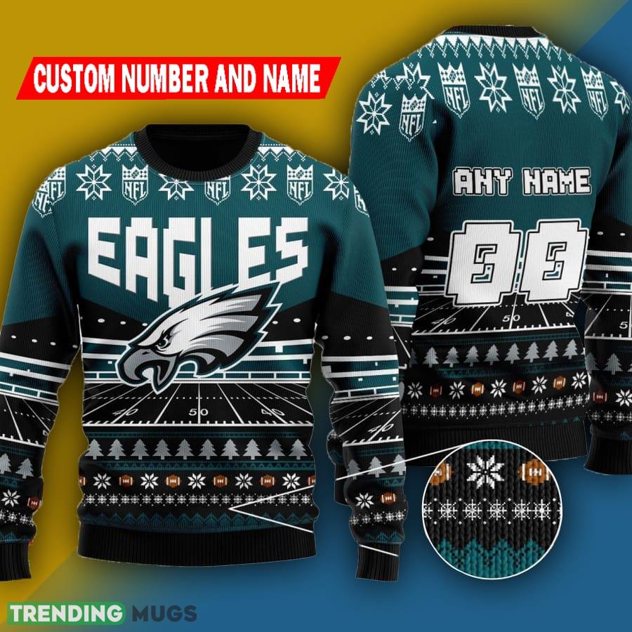 Custom Name Number Nfl Philadelphia Eagles Rugby Stadium Ugly Christmas Sweater - Custom Name Number Nfl Philadelphia Eagles Rugby Stadium Ugly Christmas Sweater Custom Name Number Nfl Philadelphia Eagles Rugby Stadium Ugly Christmas Sweater - Custom Name Number Nfl Philadelphia Eagles Rugby Stadium Ugly Christmas Sweater
