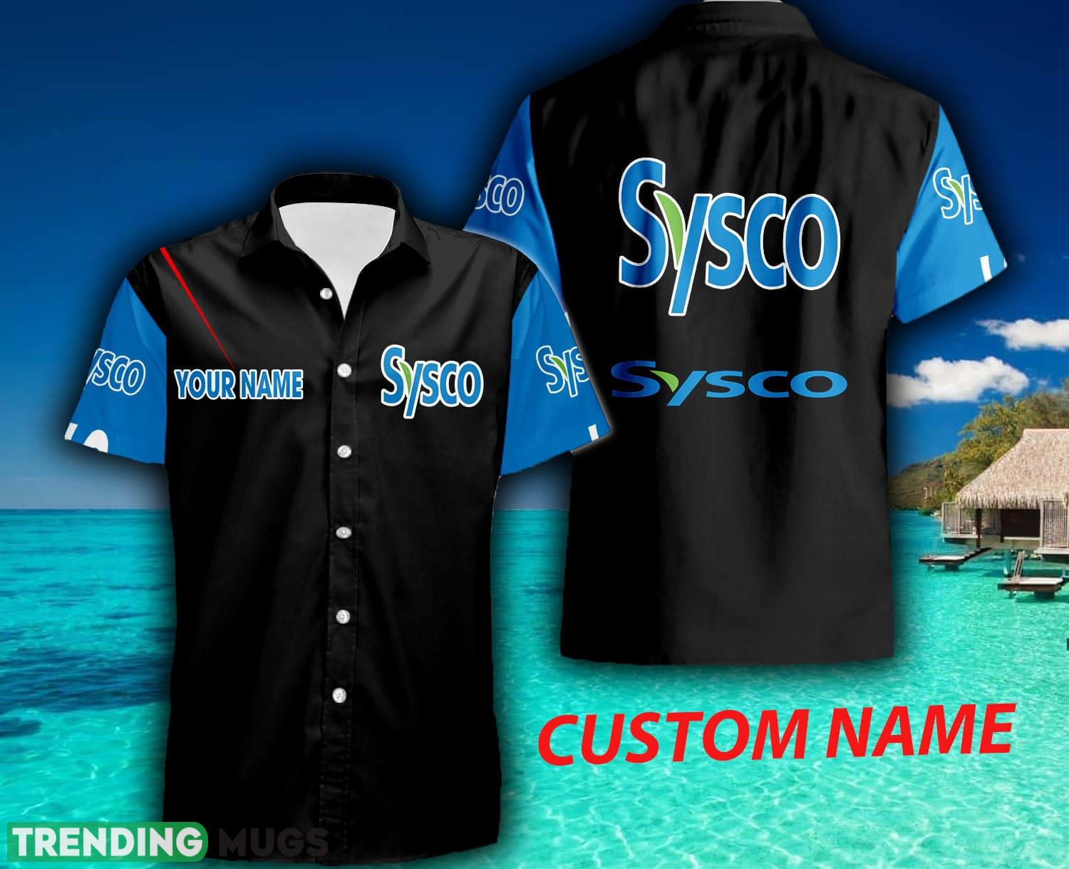 Custom Name Sysco Style 7 Logo Trademark 3D Hawaiian Shirt For Men And Women Gift - Custom Name Sysco Style 7 Logo Trademark 3D Hawaiian Shirt For Men And Women Gift