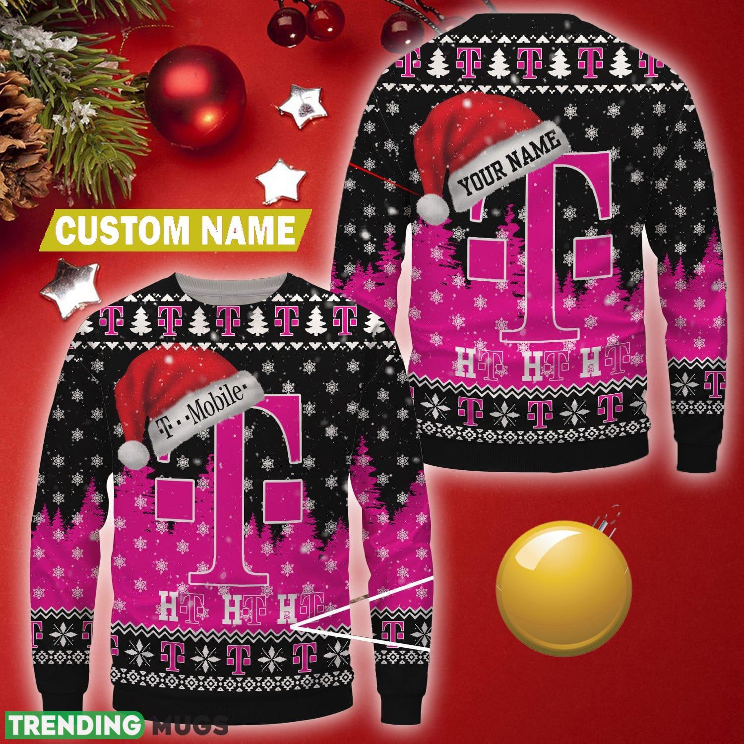 Custom Name T-Mobile Uniform Brand Logo Christmas Wool Sweater - Custom Name T-Mobile Uniform Brand Logo Christmas Wool Sweater Custom Name T-Mobile Uniform Brand Logo Christmas Wool Sweater - Custom Name T-Mobile Uniform Brand Logo Christmas Wool Sweater