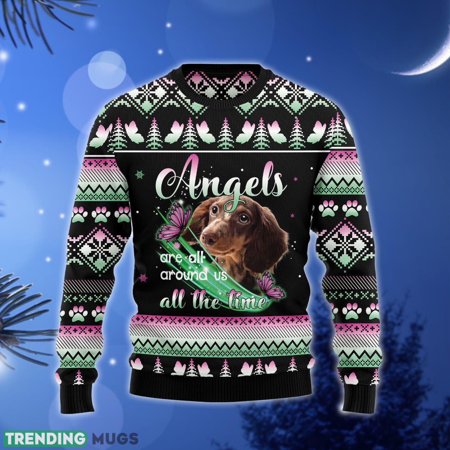 Dachshund Angel Ugly Christmas Sweater Gift Men Women - Dachshund Angel T0311 Ugly Christmas Sweater unisex womens & mens, couples matching, friends, funny family ugly christmas holiday sweater gifts (plus size available)_1 Dachshund Angel Ugly Christmas Sweater Gift Men Women - Dachshund Angel T0311 Ugly Christmas Sweater unisex womens & mens, couples matching, friends, funny family ugly christmas holiday sweater gifts (plus size available)_1