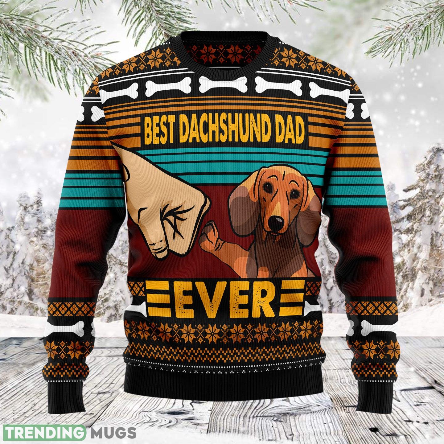 Dachshund Best Dog Dad Ugly Christmas Sweater Gift Men Women - Dachshund Best Dog Dad TG51130 unisex womens & mens, couples matching, friends, dachshund lover, dog lover, funny family ugly christmas holiday sweater gifts (plus size available)_1 Dachshund Best Dog Dad Ugly Christmas Sweater Gift Men Women - Dachshund Best Dog Dad TG51130 unisex womens & mens, couples matching, friends, dachshund lover, dog lover, funny family ugly christmas holiday sweater gifts (plus size available)_1