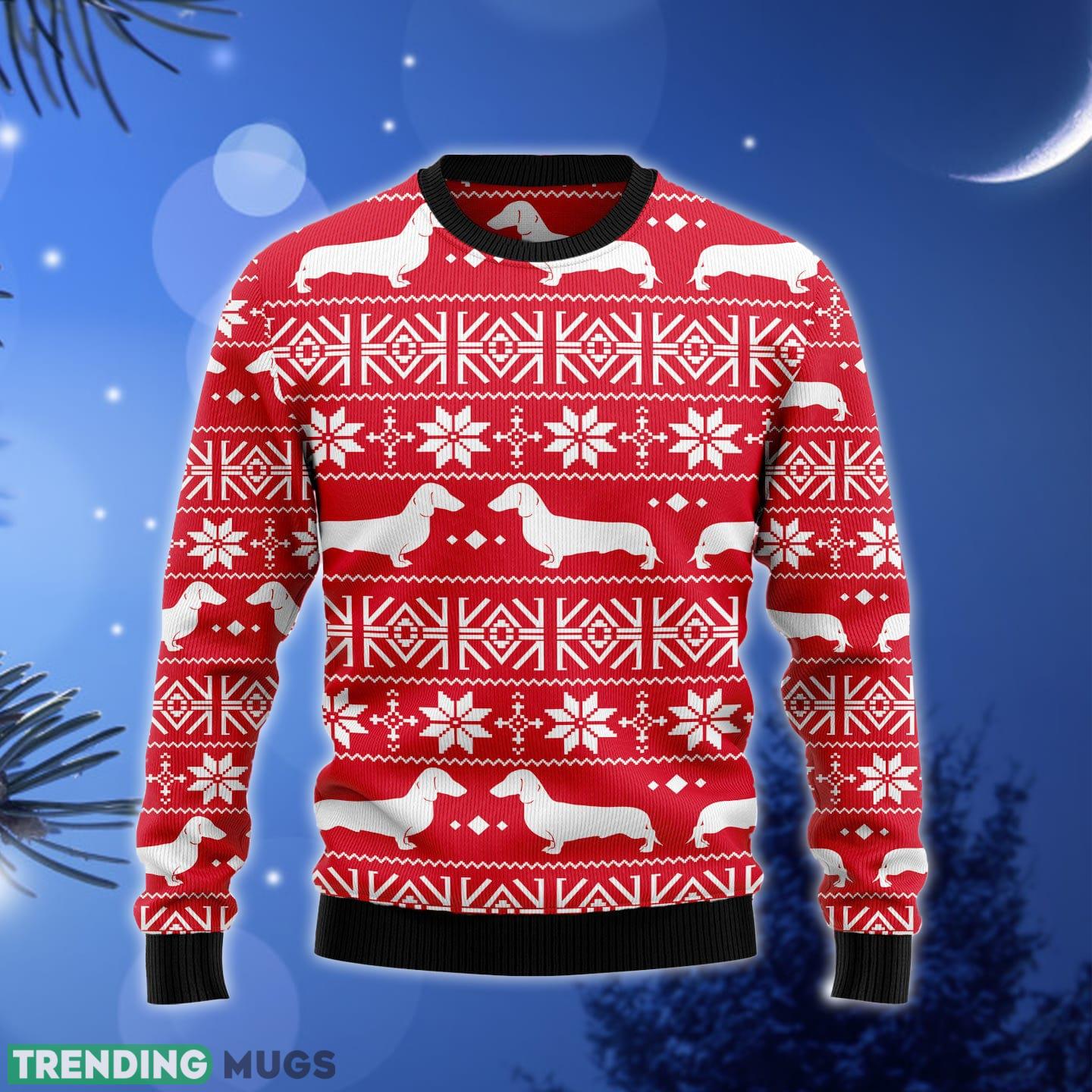 Dachshund Red Pattern Ugly Christmas Sweater Gift Men Women - Dachshund Red Christmas Pattern T0412 unisex womens & mens, couples matching, friends, funny family ugly christmas holiday sweater gifts (plus size available)_1 Dachshund Red Pattern Ugly Christmas Sweater Gift Men Women - Dachshund Red Christmas Pattern T0412 unisex womens & mens, couples matching, friends, funny family ugly christmas holiday sweater gifts (plus size available)_1