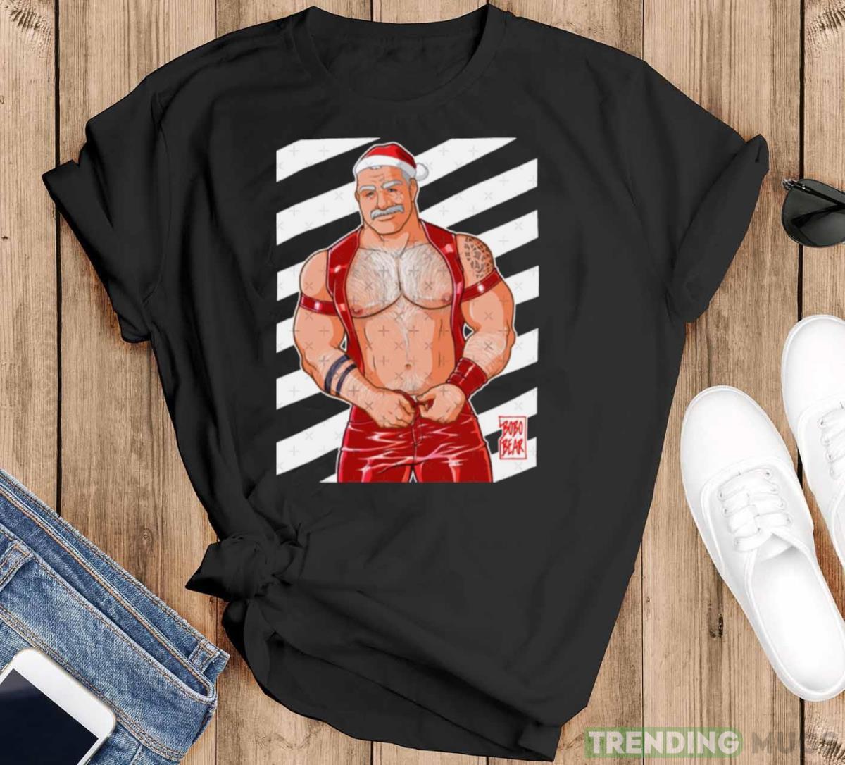 Daddy Likes Leather Xmas shirt - Black T-Shirt Daddy Likes Leather Xmas shirt - Black T-Shirt