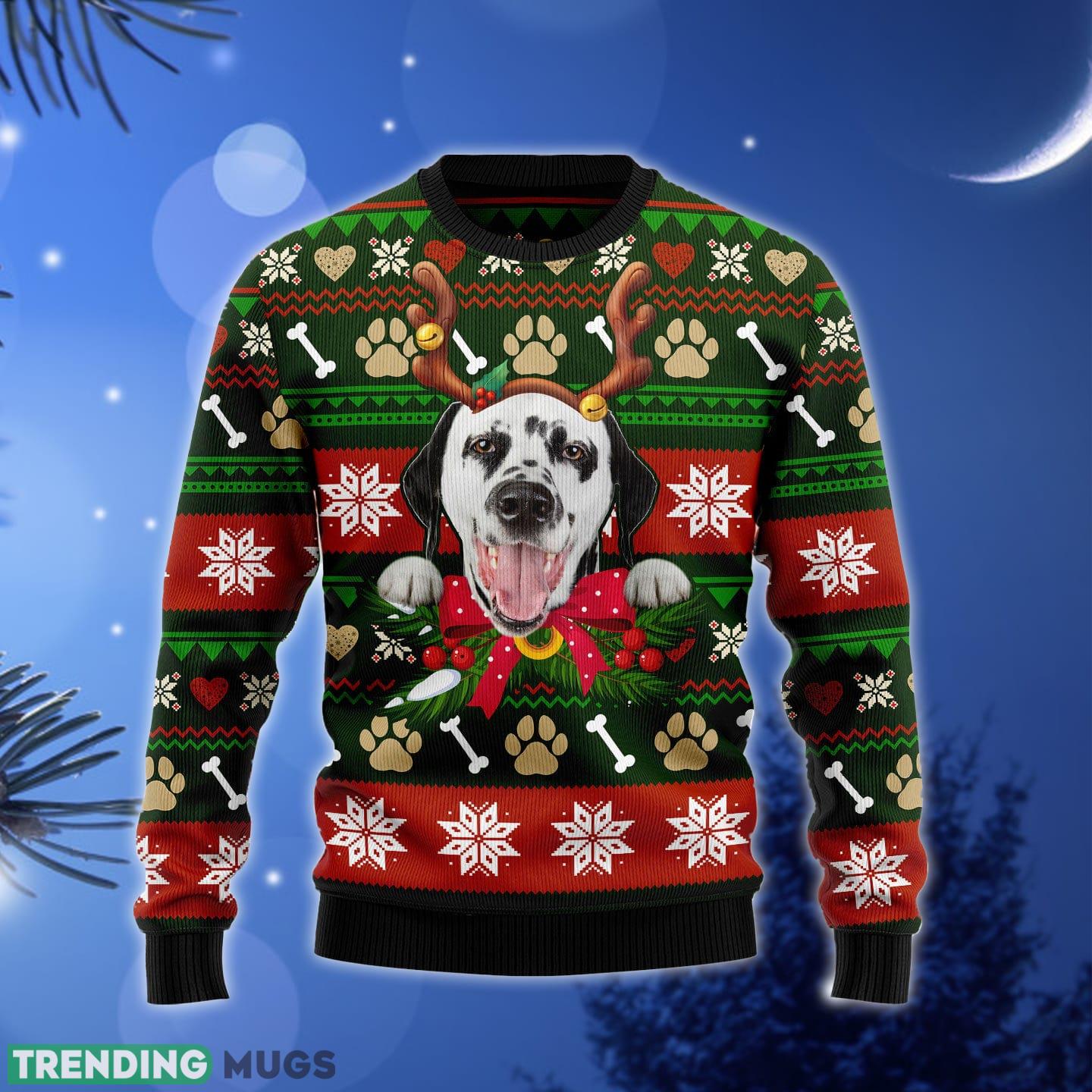 Dalmatian Ugly Christmas Sweater Gift Men Women - Dalmatian Funny TY0412 unisex womens & mens, couples matching, friends, funny family ugly christmas holiday sweater gifts (plus size available)_1 Dalmatian Ugly Christmas Sweater Gift Men Women - Dalmatian Funny TY0412 unisex womens & mens, couples matching, friends, funny family ugly christmas holiday sweater gifts (plus size available)_1