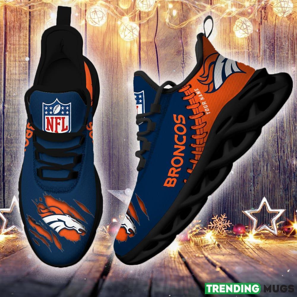 Denver Broncos Custom Name NFL Max Soul Shoes Clunky Sneakers Gift For Fans Max Soul Denver Broncos Custom Name NFL Max Soul Shoes Clunky Sneakers Gift For Fans Max Soul