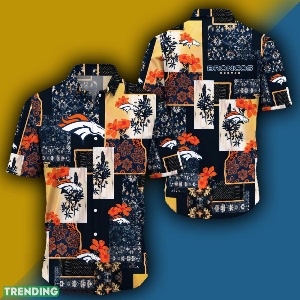 Denver Broncos Map US Pattern Hawaiian Shirt Short Sleeve For Men And Women - Denver Broncos Map US Pattern Hawaiian Shirt Short Sleeve For Men And Women Photo 2