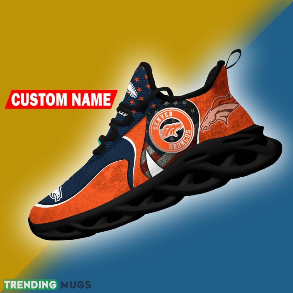 Denver Broncos NFL Logo Flag Running Shoes Personalized Max Soul Sneakers Max Soul Denver Broncos NFL Logo Flag Running Shoes Personalized Max Soul Sneakers Max Soul