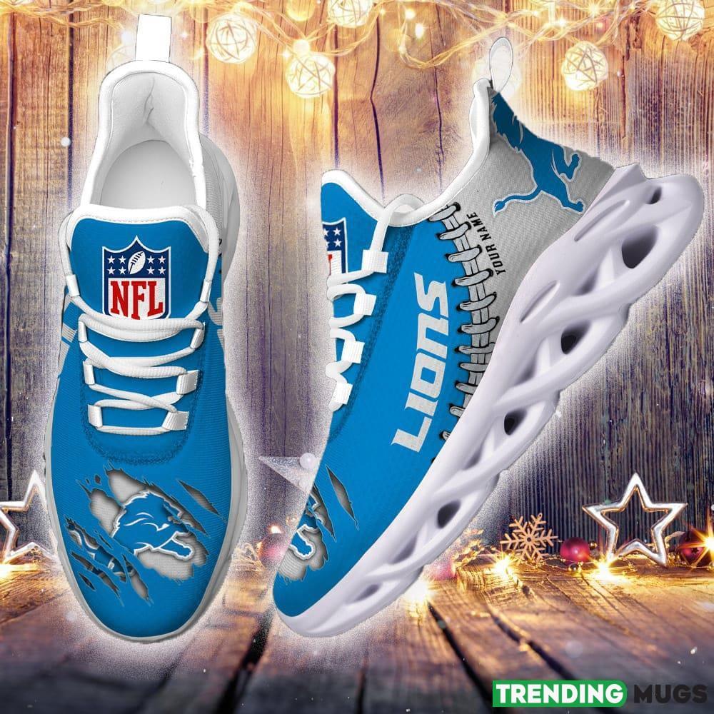 Detroit Lions Custom Name NFL Max Soul Shoes Clunky Sneakers Gift For Fans Max Soul Detroit Lions Custom Name NFL Max Soul Shoes Clunky Sneakers Gift For Fans Max Soul