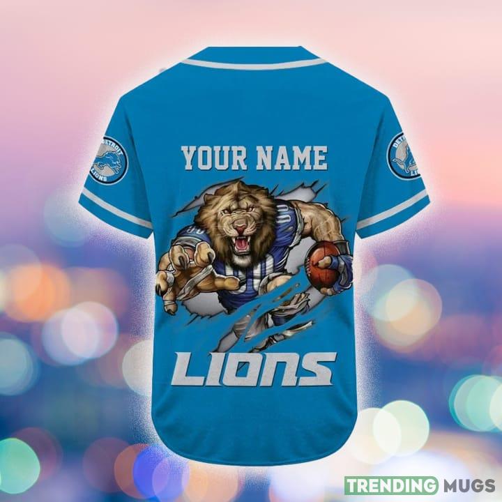 Detroit Lions Custom Number And Name Baseball Jersey Shirt Gift For Fans Football Jersey Detroit Lions Custom Number And Name Baseball Jersey Shirt Gift For Fans Football Jersey