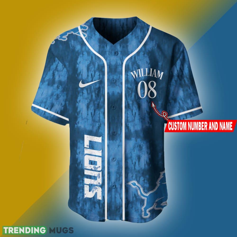 Detroit Lions Personalized NFL Swoosh American Baseball Jersey Shirt Gift Men Women Football Jersey Detroit Lions Personalized NFL Swoosh American Baseball Jersey Shirt Gift Men Women Football Jersey