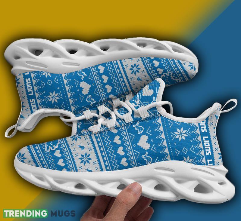Detroit Lions X-max Patterns Max Soul Shoes Culture Christmas Sneakers - Detroit Lions X-max Patterns Max Soul Shoes Christmas Sneakers Photo 1