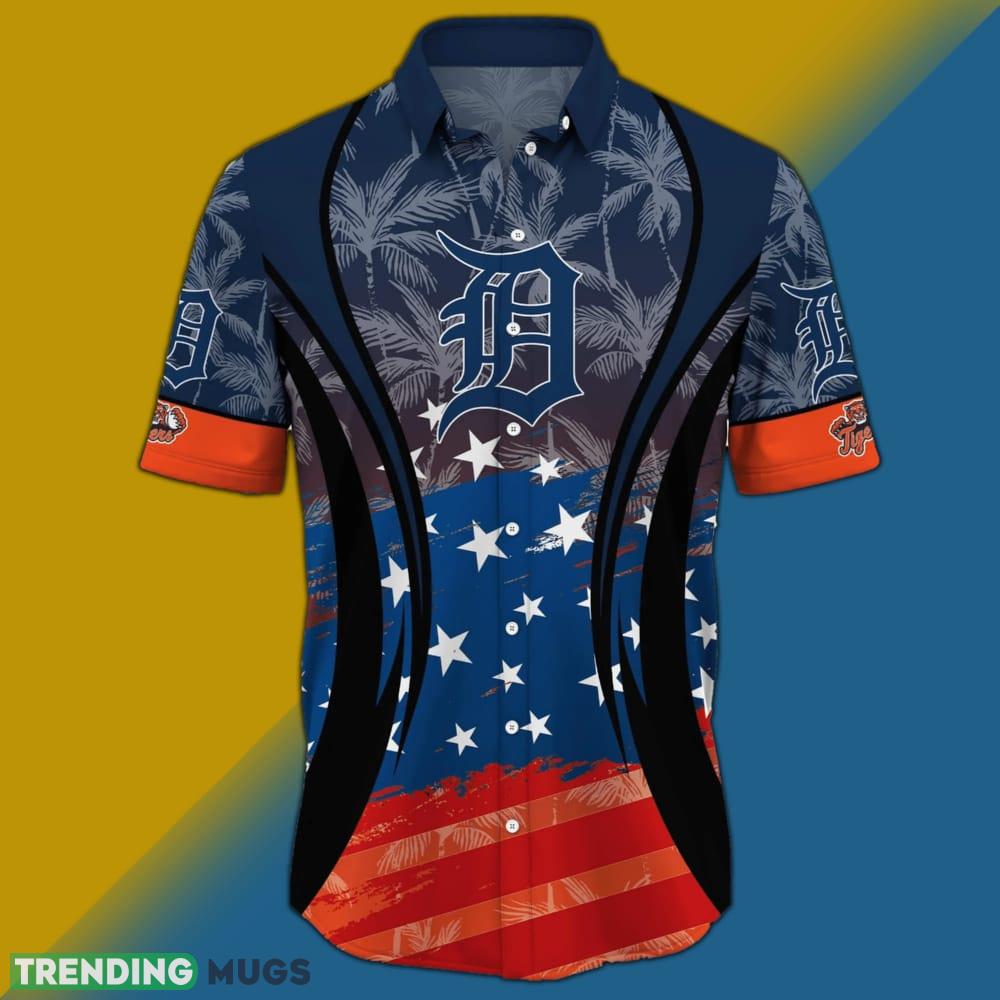 Detroit Tigers MLB Flag American Hawaiian Shirt Short Sleeve Hawaiian Shirt Detroit Tigers MLB Flag American Hawaiian Shirt Short Sleeve Hawaiian Shirt