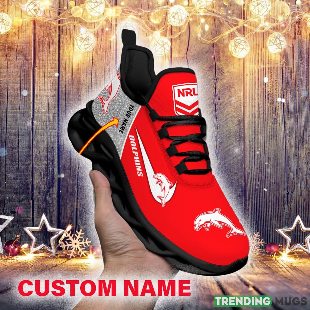 Dolphins NRL Glitter Max Soul Shoes Custom Name Running Sneakers For Fans Gift Max Soul Dolphins NRL Glitter Max Soul Shoes Custom Name Running Sneakers For Fans Gift Max Soul