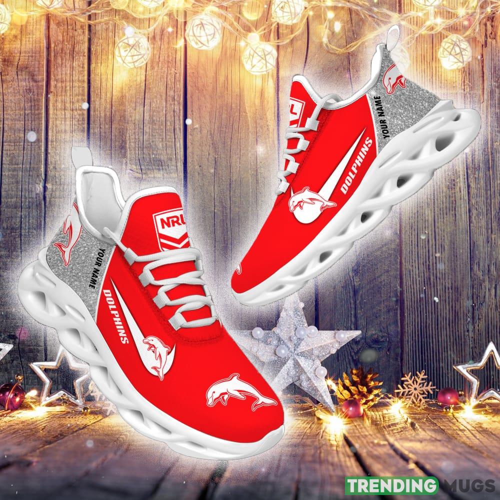 Dolphins NRL Glitter Max Soul Shoes Custom Name Running Sneakers For Fans Gift Max Soul Dolphins NRL Glitter Max Soul Shoes Custom Name Running Sneakers For Fans Gift Max Soul