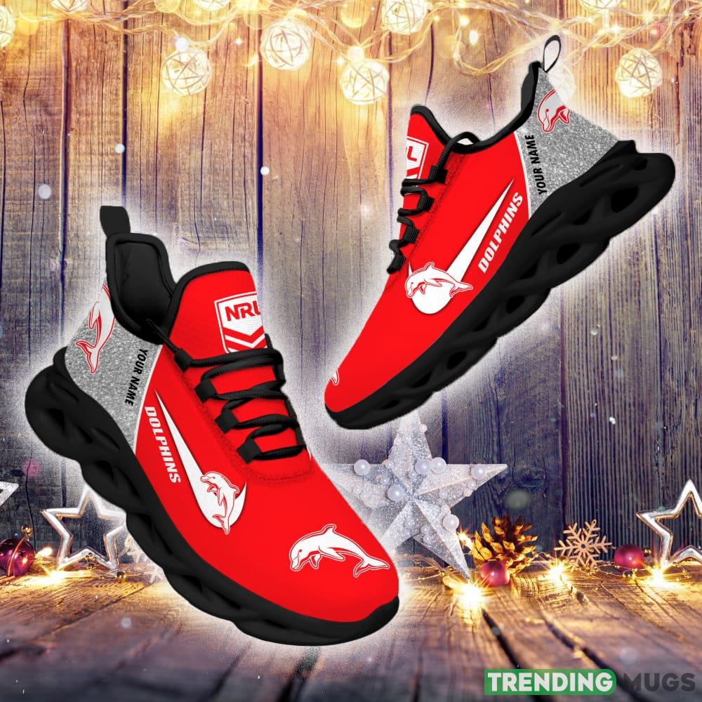 Dolphins NRL Glitter Max Soul Shoes Custom Name Running Sneakers For Fans Gift Max Soul Dolphins NRL Glitter Max Soul Shoes Custom Name Running Sneakers For Fans Gift Max Soul