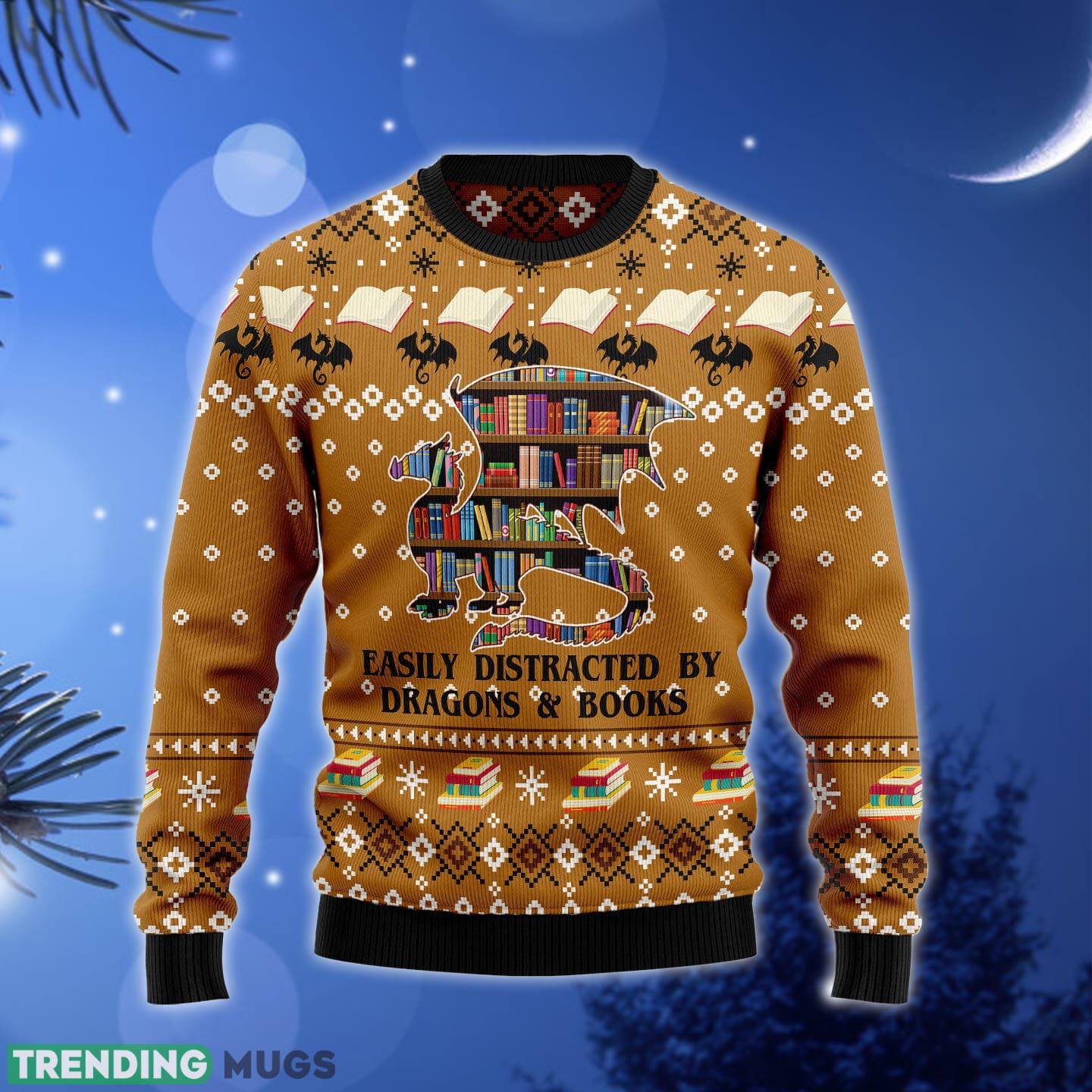 Dragon and Book Ugly Christmas Sweater Gift Men Women - Dragon and Book Ugly Christmas Sweater Gift Men Women_1 Dragon and Book Ugly Christmas Sweater Gift Men Women - Dragon and Book Ugly Christmas Sweater Gift Men Women_1