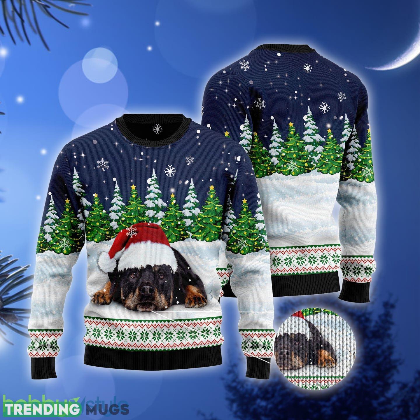Dreaming Rottweiler Under Snow Ugly Christmas Sweater Gift Men Women 3D Sweater Dreaming Rottweiler Under Snow Ugly Christmas Sweater Gift Men Women 3D Sweater