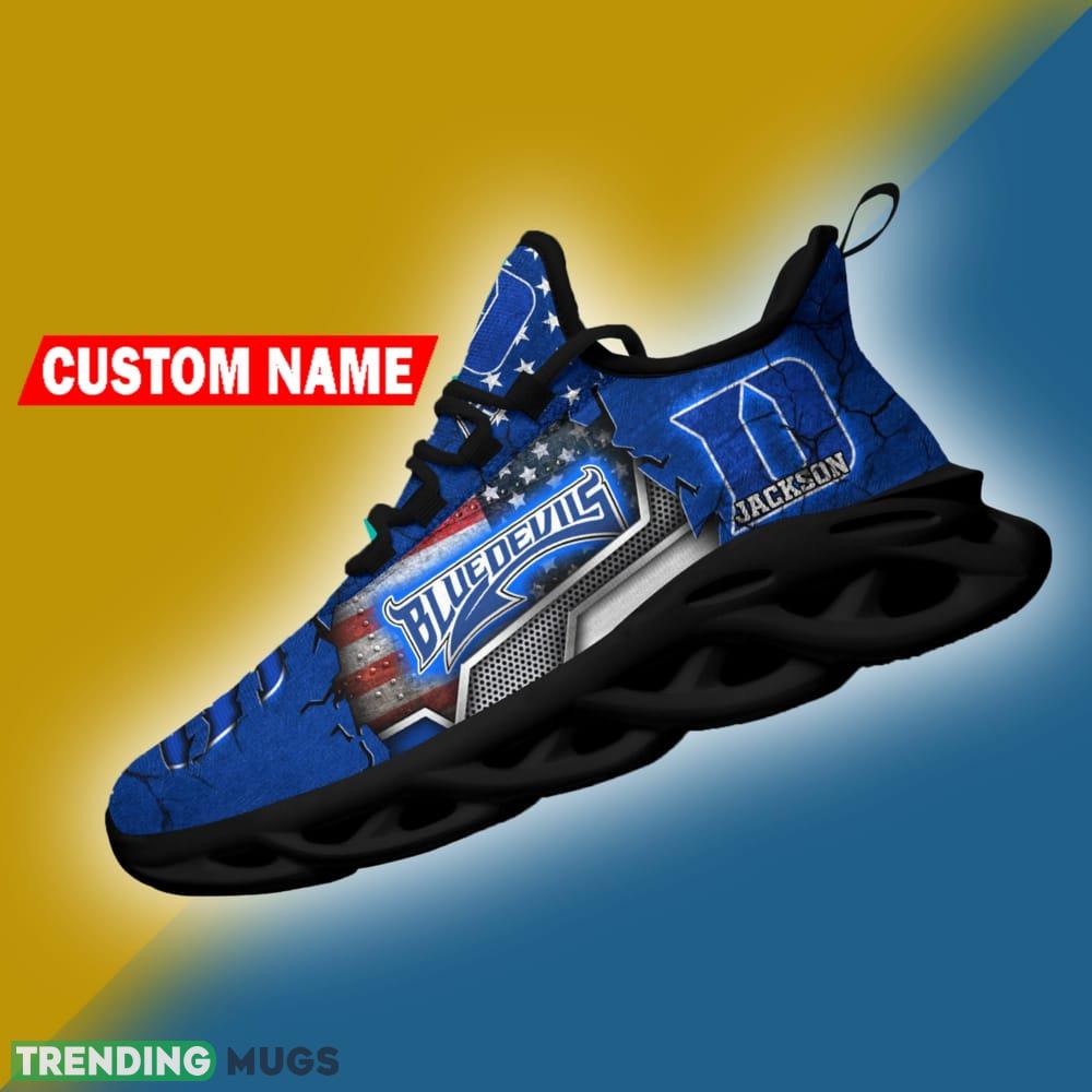 Duke Blue Devils NCAA Sport Sneakers Flag Pattern Max Soul Shoes Personalized Max Soul Duke Blue Devils NCAA Sport Sneakers Flag Pattern Max Soul Shoes Personalized Max Soul