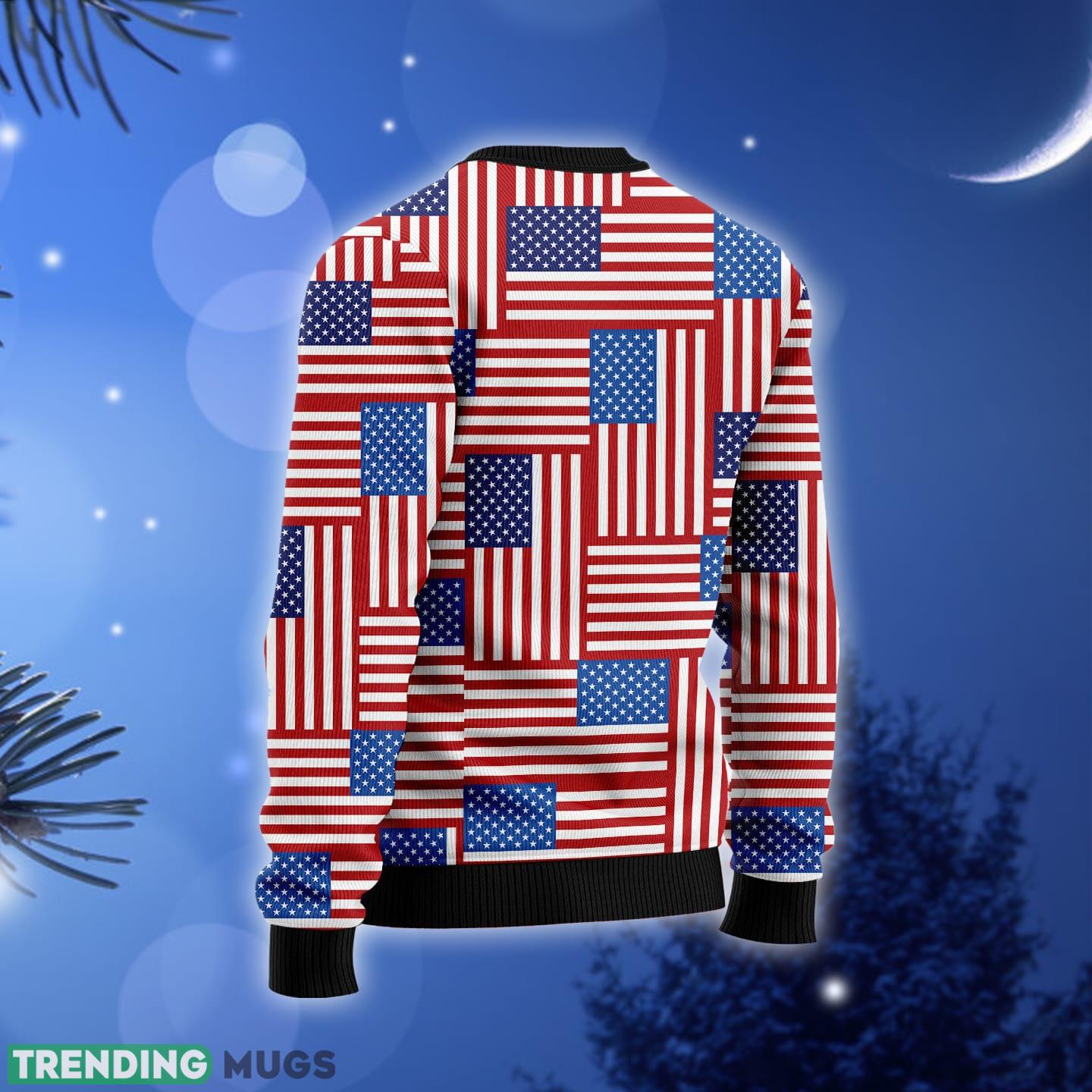 Eagle USA Flag Ugly Christmas Sweater Gift Men Women 3D Sweater Eagle USA Flag Ugly Christmas Sweater Gift Men Women 3D Sweater