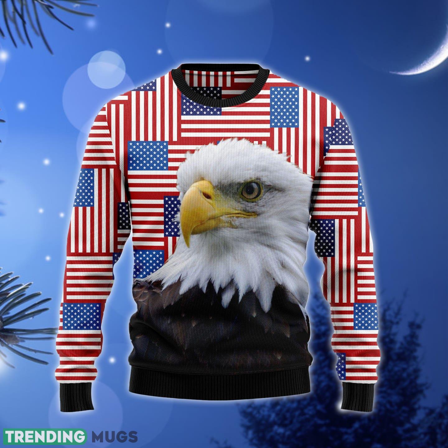 Eagle USA Flag Ugly Christmas Sweater Gift Men Women - Eagle USA Flag Ugly Christmas Sweater Gift Men Women_1 Eagle USA Flag Ugly Christmas Sweater Gift Men Women - Eagle USA Flag Ugly Christmas Sweater Gift Men Women_1