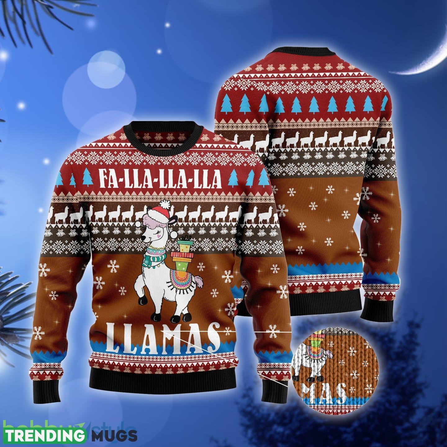 Fa Lla Lla Llamas Ugly Christmas Sweater Gift Men Women 3D Sweater Fa Lla Lla Llamas Ugly Christmas Sweater Gift Men Women 3D Sweater