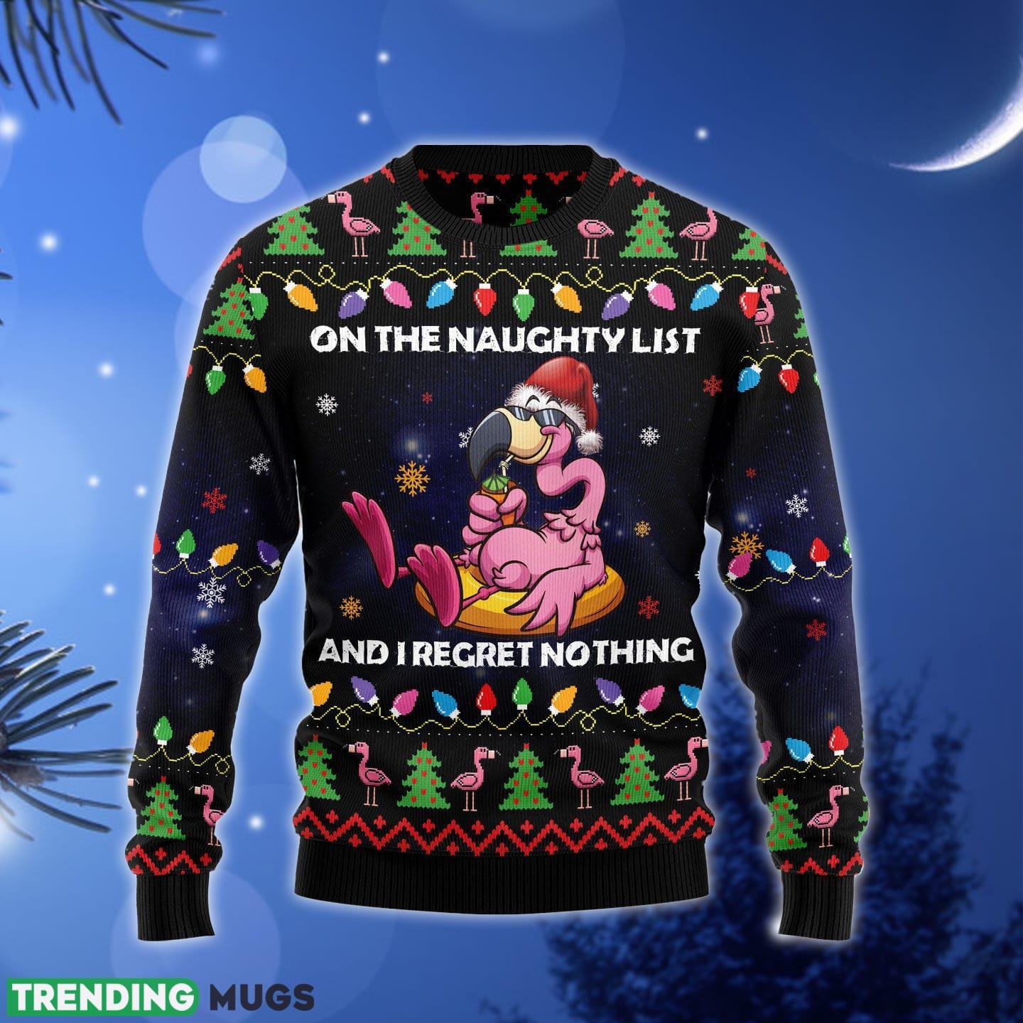 Flamingo On The Naughty List Ugly Christmas Sweater Gift Men Women - Flamingo On The Naughty List HZ112617 unisex womens & mens, couples matching, friends, funny family ugly christmas holiday sweater gifts (plus size available)_1 Flamingo On The Naughty List Ugly Christmas Sweater Gift Men Women - Flamingo On The Naughty List HZ112617 unisex womens & mens, couples matching, friends, funny family ugly christmas holiday sweater gifts (plus size available)_1