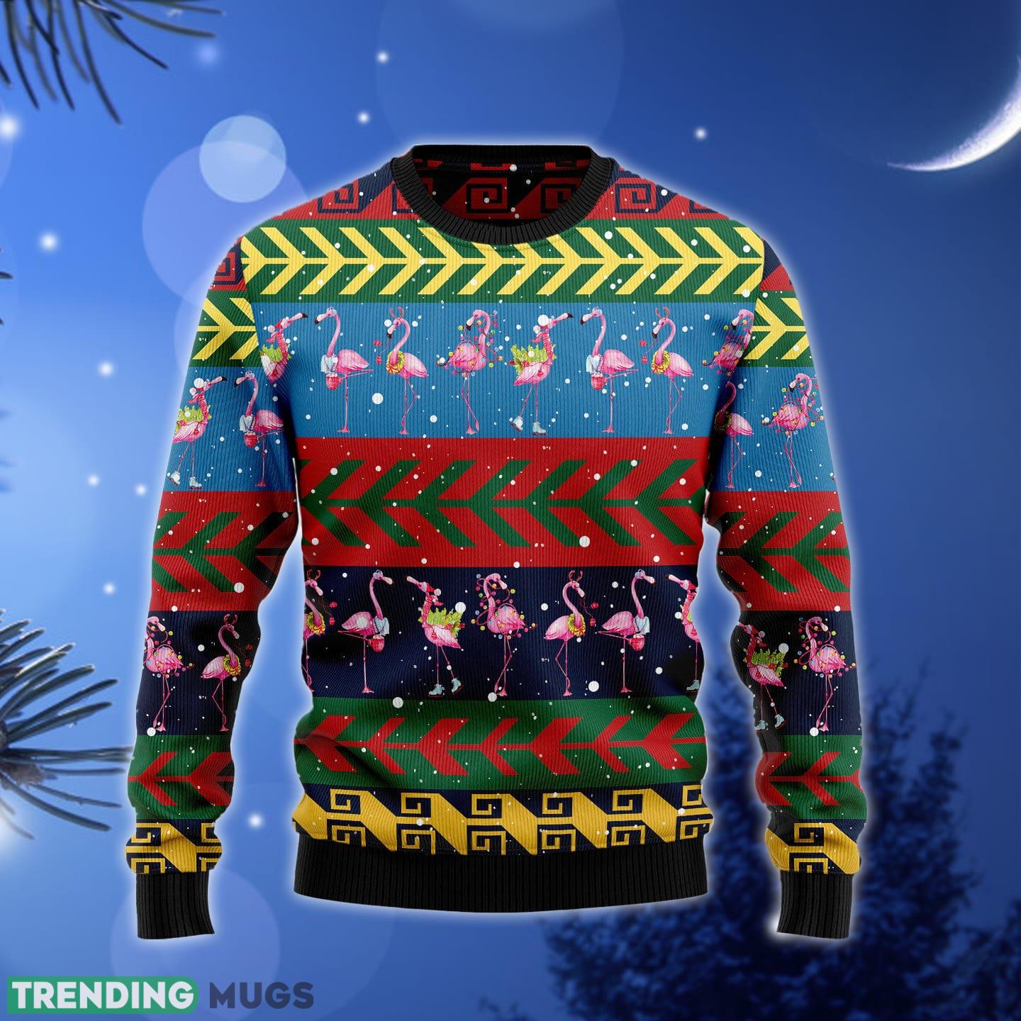 Flamingo Pattern Ugly Christmas Sweater Gift Men Women - Flamingo Pattern Ugly Christmas Sweater Gift Men Women_1