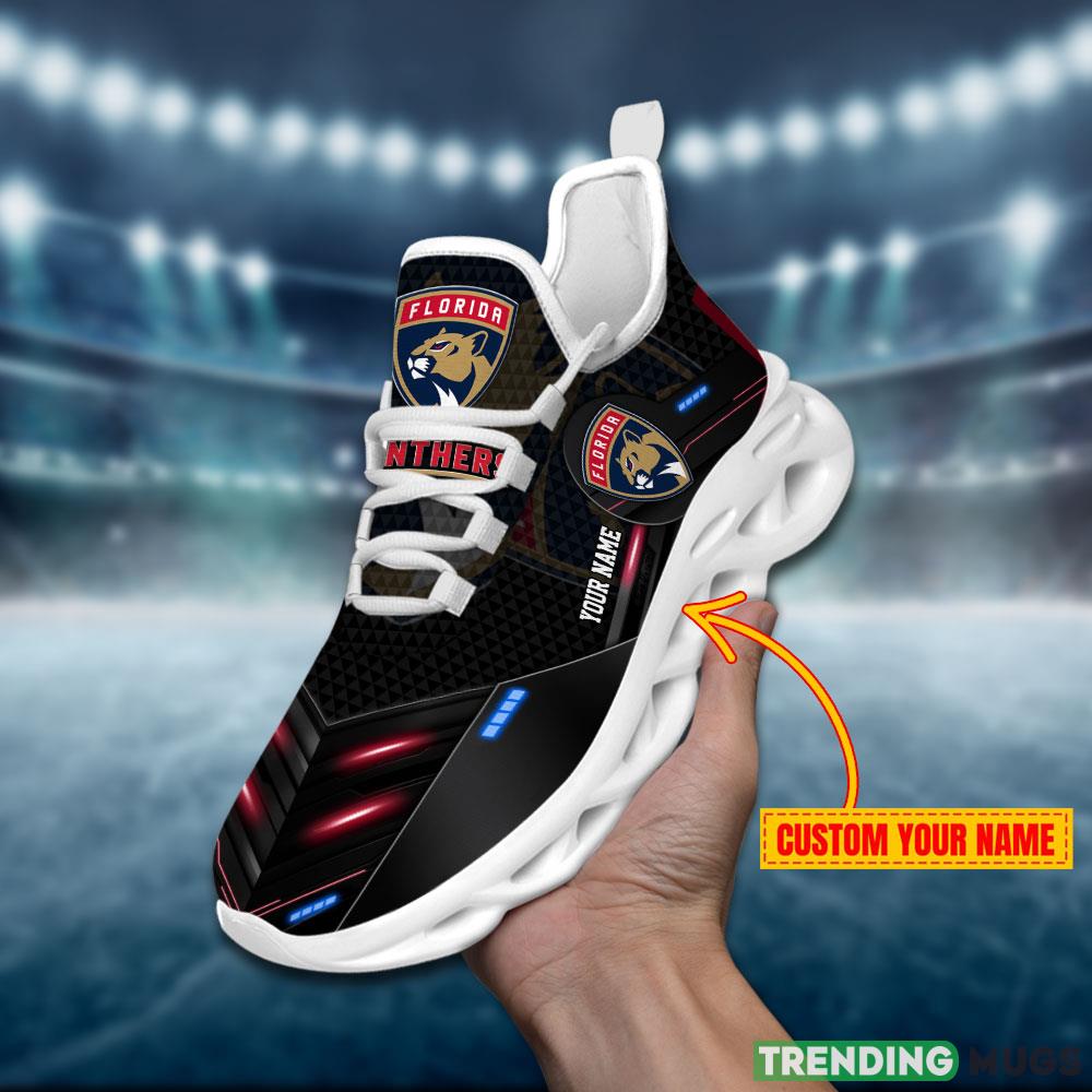 Florida Panthers NHL Sport Black Max Soul Shoes Custom Name Running Sneakers For Fans Gift Max Soul Florida Panthers NHL Sport Black Max Soul Shoes Custom Name Running Sneakers For Fans Gift Max Soul