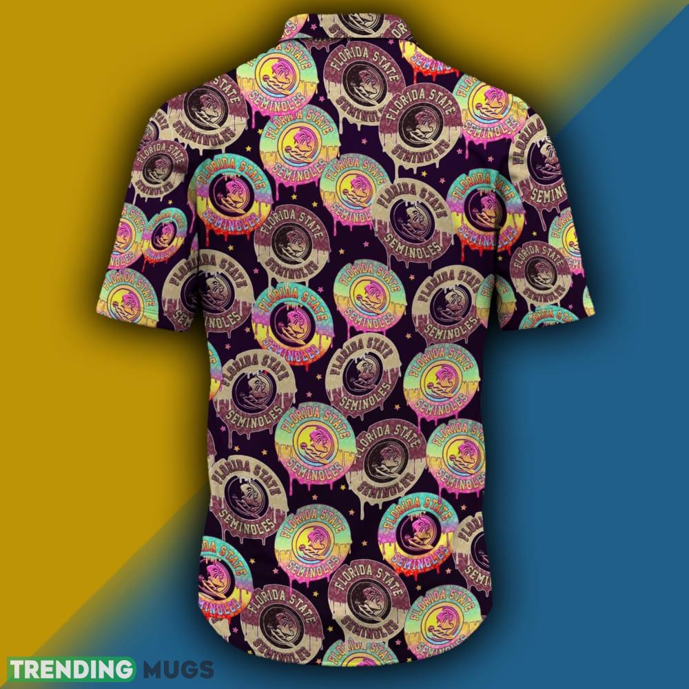 Florida State Seminoles CD Rainbow Pattern Hawaiian Shirt For Men And Women Hawaiian Shirt Florida State Seminoles CD Rainbow Pattern Hawaiian Shirt For Men And Women Hawaiian Shirt