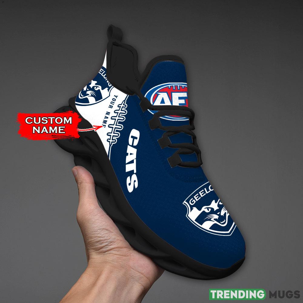 Geelong Cats AFL Clunky Shoes Custom Name Running Sneakers For Fans Gift Max Soul Geelong Cats AFL Clunky Shoes Custom Name Running Sneakers For Fans Gift Max Soul