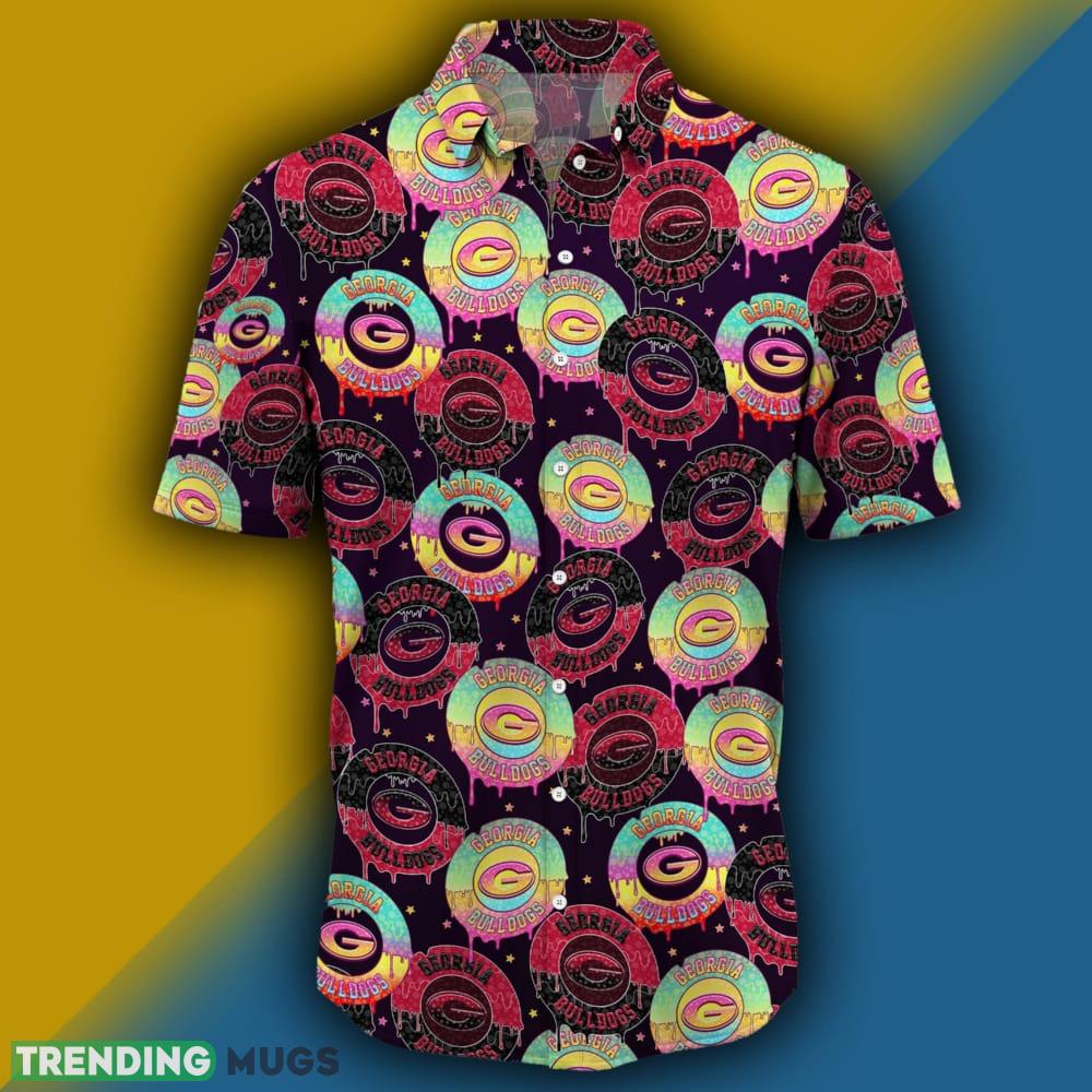 Georgia Bulldogs CD Rainbow Pattern Hawaiian Shirt For Men And Women Hawaiian Shirt Georgia Bulldogs CD Rainbow Pattern Hawaiian Shirt For Men And Women Hawaiian Shirt