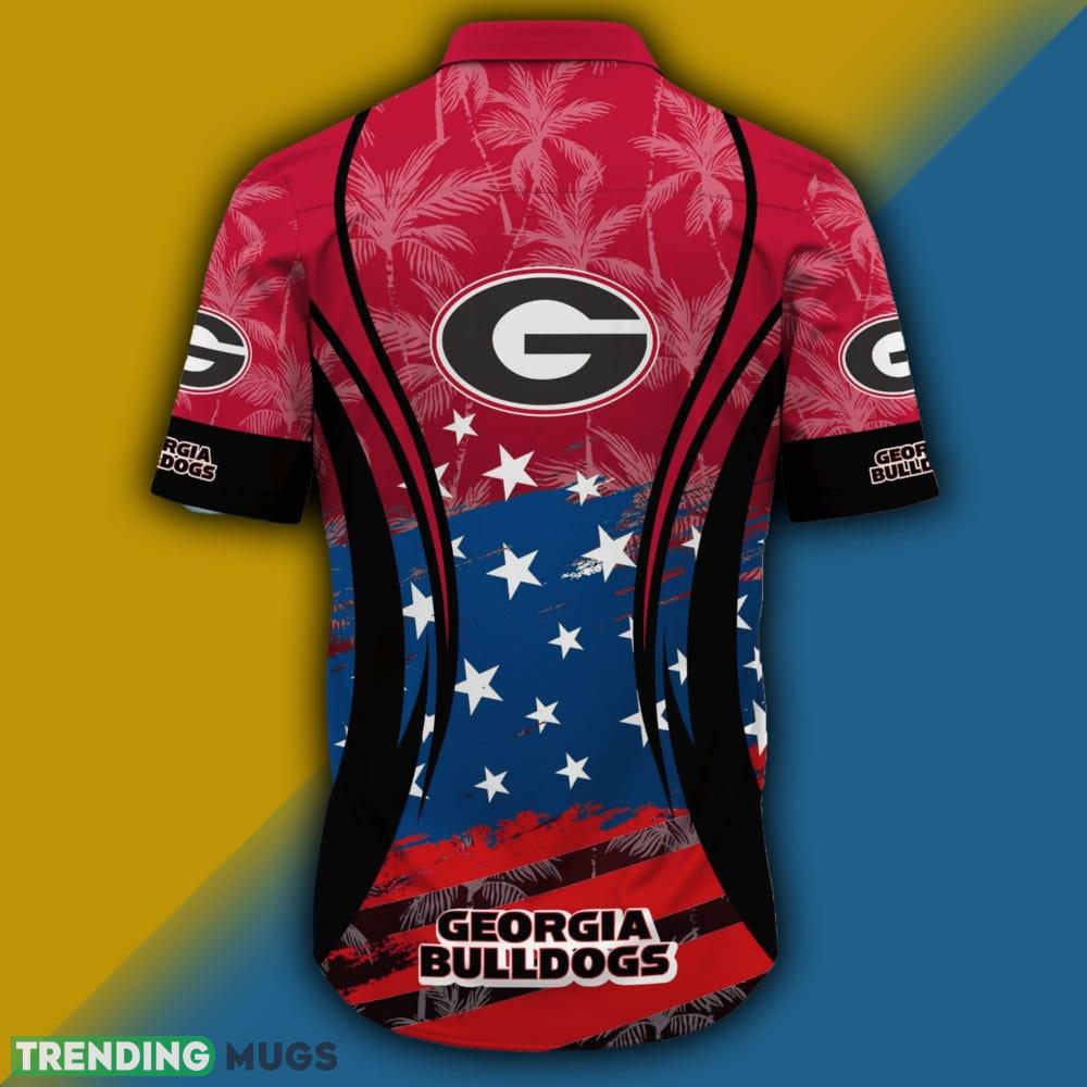 Georgia Bulldogs NCAA Flag American Hawaiian Shirt Short Sleeve Hawaiian Shirt Georgia Bulldogs NCAA Flag American Hawaiian Shirt Short Sleeve Hawaiian Shirt