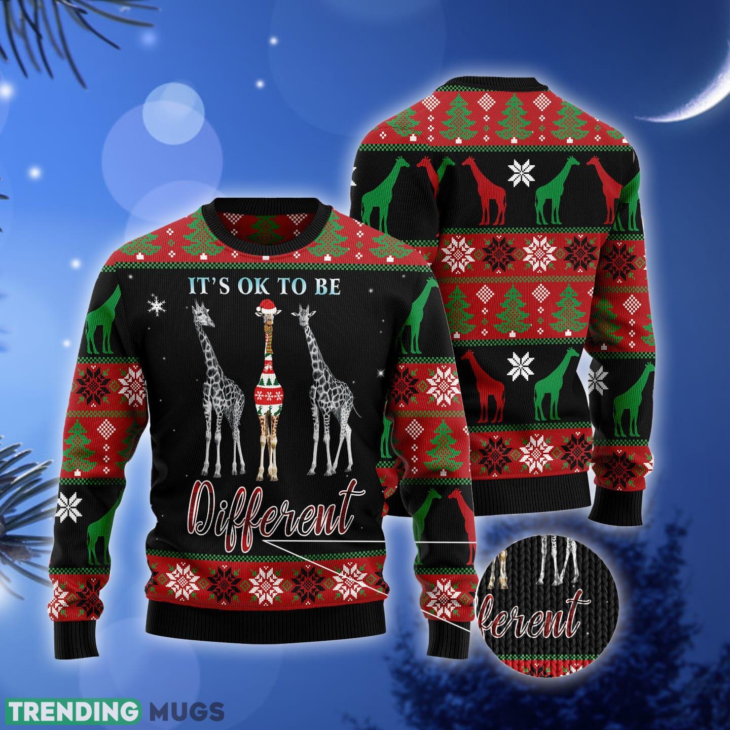 Giraffe Different Ugly Christmas Sweater Gift Men Women 3D Sweater Giraffe Different Ugly Christmas Sweater Gift Men Women 3D Sweater