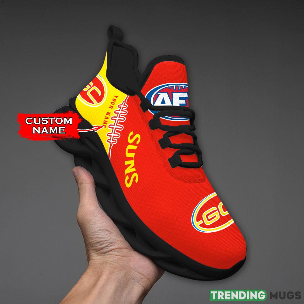 Gold Coast Suns AFL Clunky Shoes Custom Name Running Sneakers For Fans Gift Max Soul Gold Coast Suns AFL Clunky Shoes Custom Name Running Sneakers For Fans Gift Max Soul