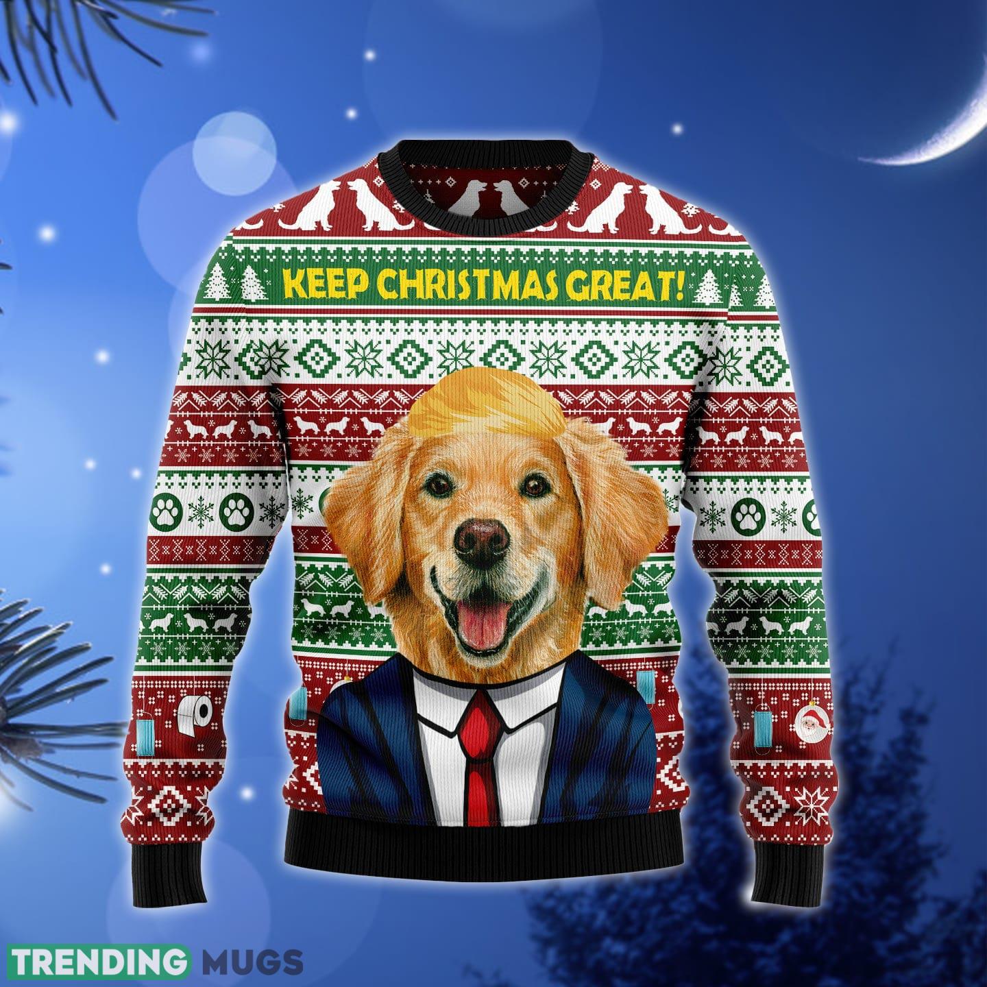 Golden Retriever Keep Great Ugly Christmas Sweater Gift Men Women - 100923-112226 Golden Retriever Keep Great Ugly Christmas Sweater Gift Men Women - 100923-112226