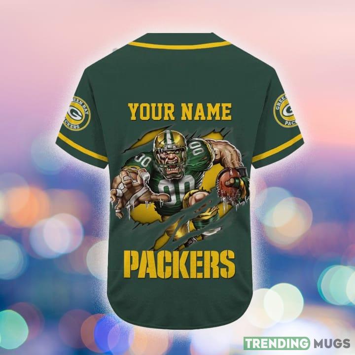 Green Bay Packers Custom Number And Name Baseball Jersey Shirt Gift For Fans Football Jersey Green Bay Packers Custom Number And Name Baseball Jersey Shirt Gift For Fans Football Jersey