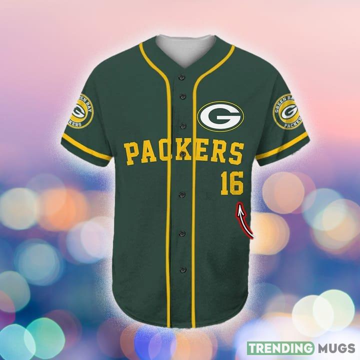 Green Bay Packers Custom Number And Name Baseball Jersey Shirt Gift For Fans Football Jersey Green Bay Packers Custom Number And Name Baseball Jersey Shirt Gift For Fans Football Jersey