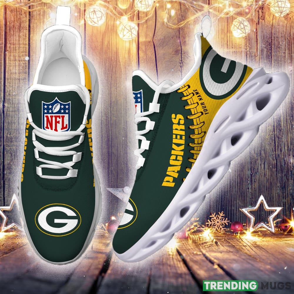 Green Bay Packers Max Soul Shoes Style 2 Custom Name Running Sneakers For Fans Gift Max Soul Green Bay Packers Max Soul Shoes Style 2 Custom Name Running Sneakers For Fans Gift Max Soul
