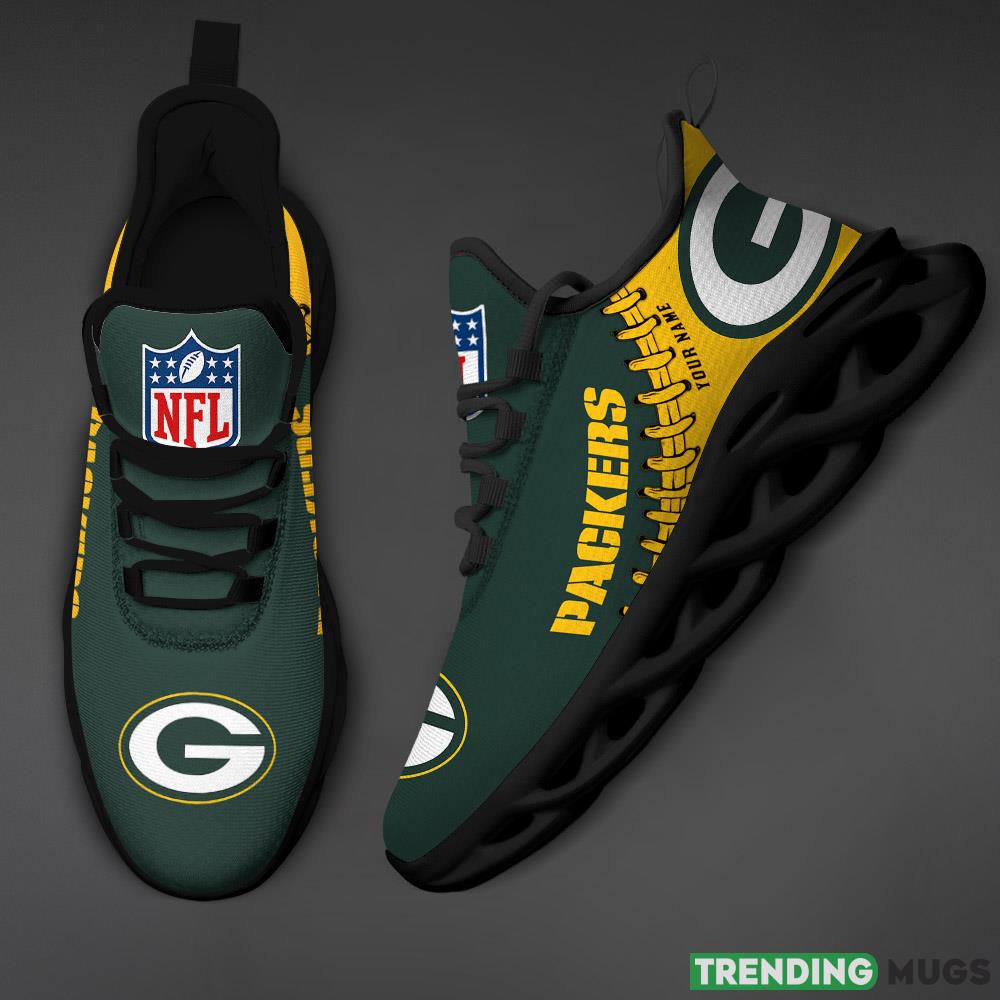 Green Bay Packers Max Soul Shoes Style 2 Custom Name Running Sneakers For Fans Gift Max Soul Green Bay Packers Max Soul Shoes Style 2 Custom Name Running Sneakers For Fans Gift Max Soul