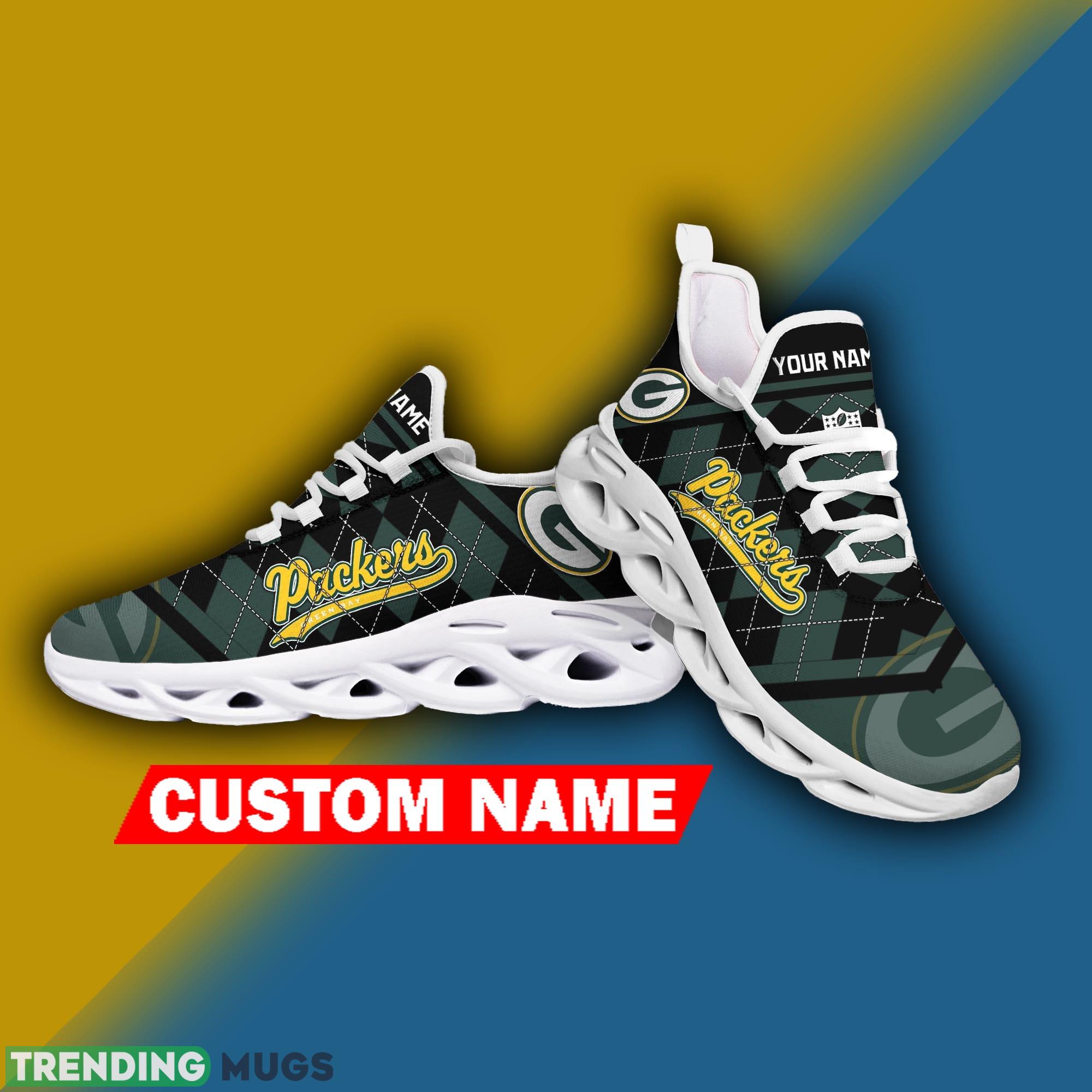 Green Bay Packers NFL Christmas Sneakers Fusion Personalized Max Soul Shoes Max Soul Green Bay Packers NFL Christmas Sneakers Fusion Personalized Max Soul Shoes Max Soul